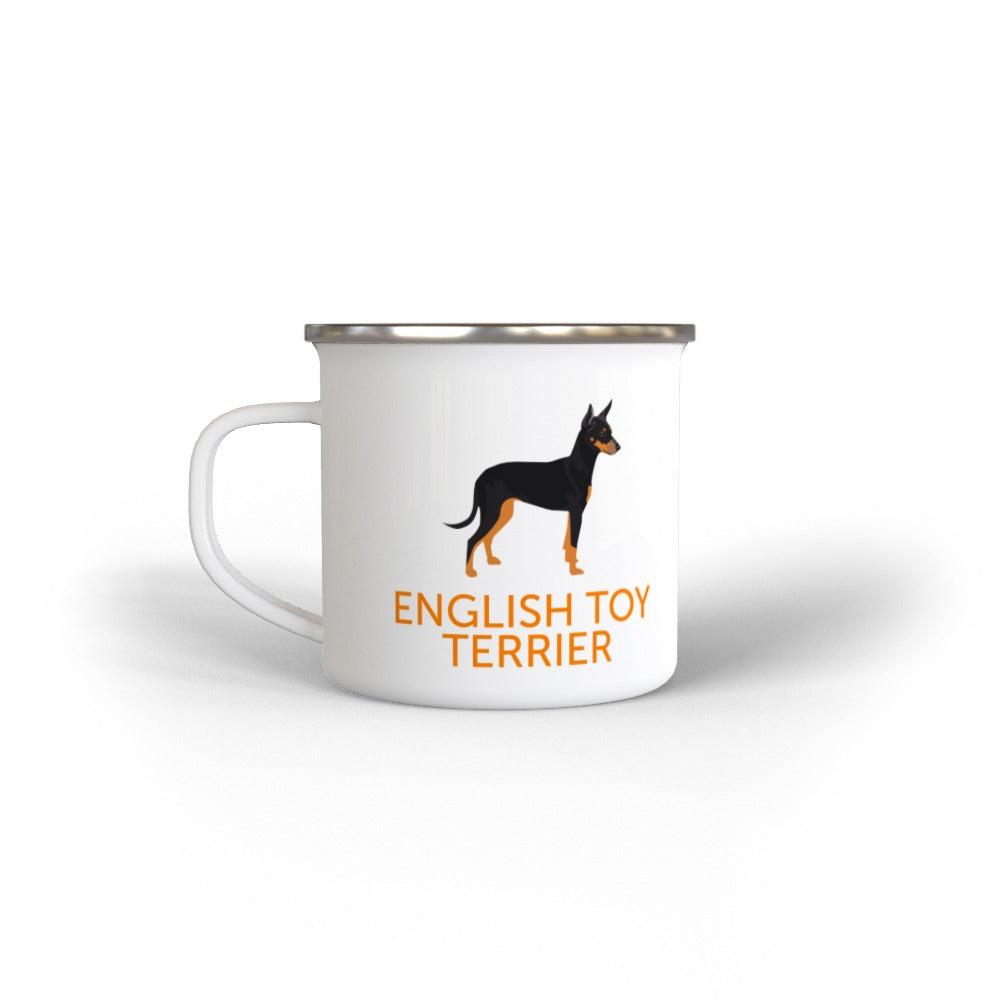 English Toy Terrier Enamel Mug