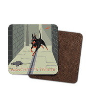 Load image into Gallery viewer, Manchester Terrier Rat Chase 4 Pack Coaster - Green

