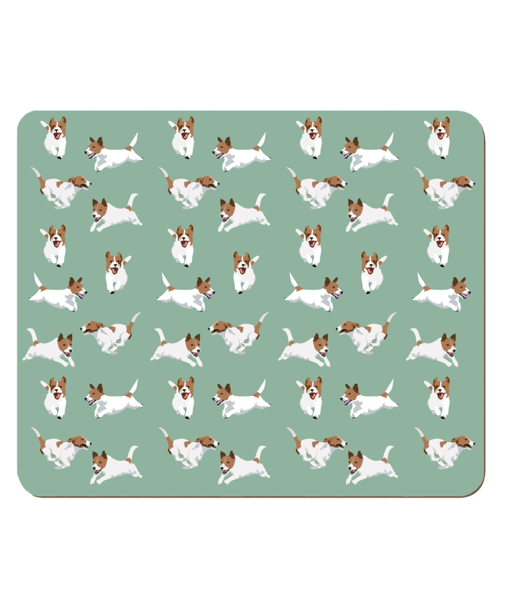 Jack Russell Placemat in Jade Green