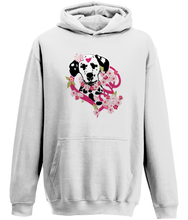 Load image into Gallery viewer, Love Dalmatian Floral Kids Hoodie
