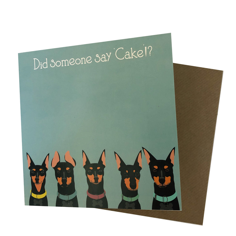 English Toy Terrier Greetings Card - The Line Up