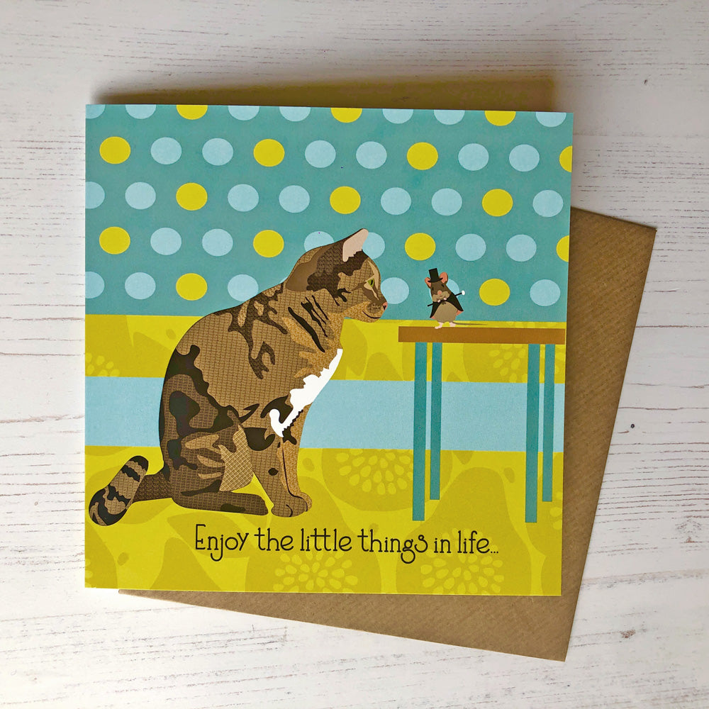 Cat Greetings Card - Thankfulness