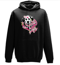 Load image into Gallery viewer, Love Dalmatian Floral Kids Hoodie
