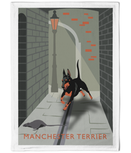 Load image into Gallery viewer, Manchester Terrier Cotton Tea Towel - Green
