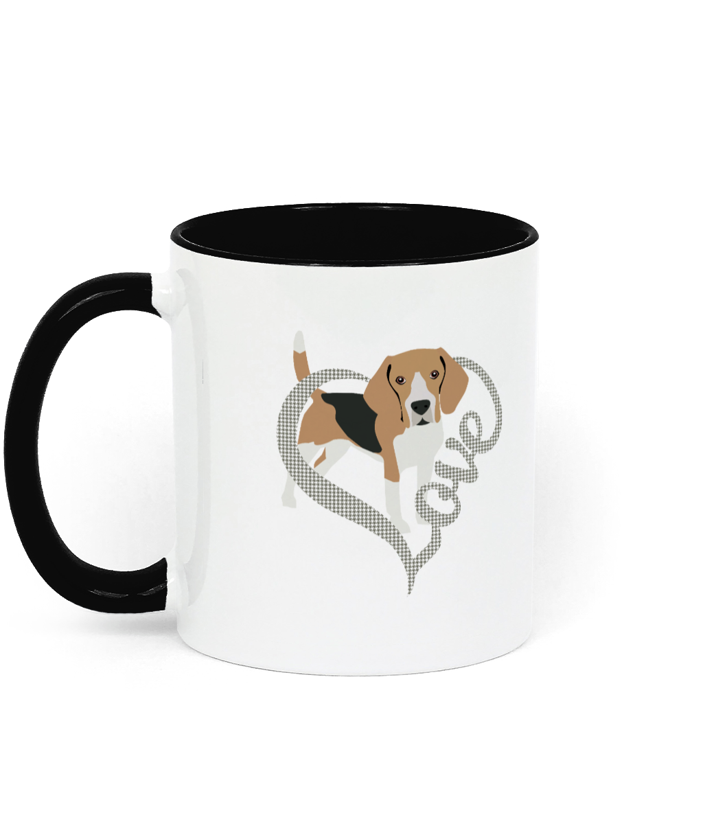 Love Beagle Two Toned Ceramic Mug