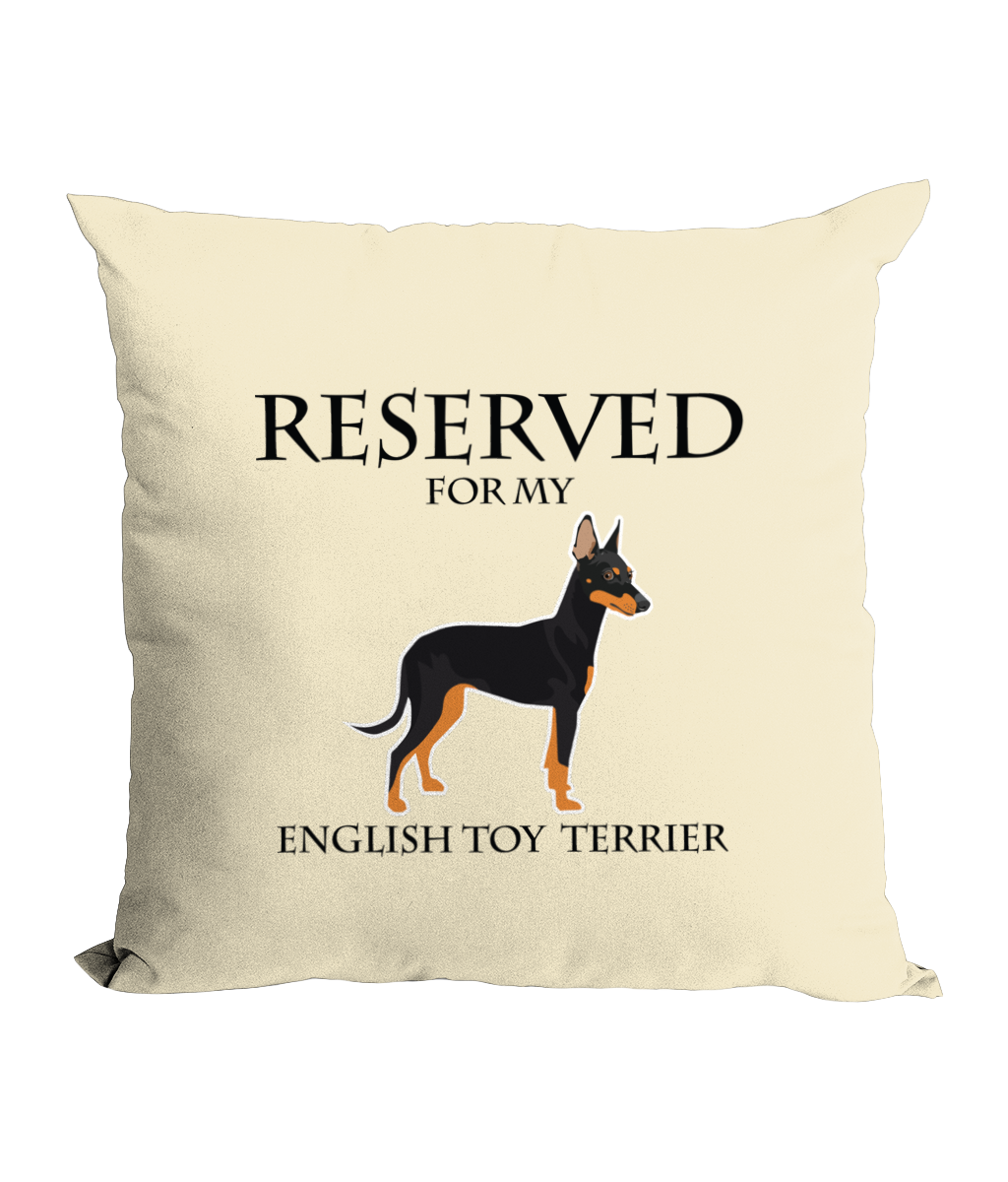 English Toy Terrier Natural Sofa Cushion
