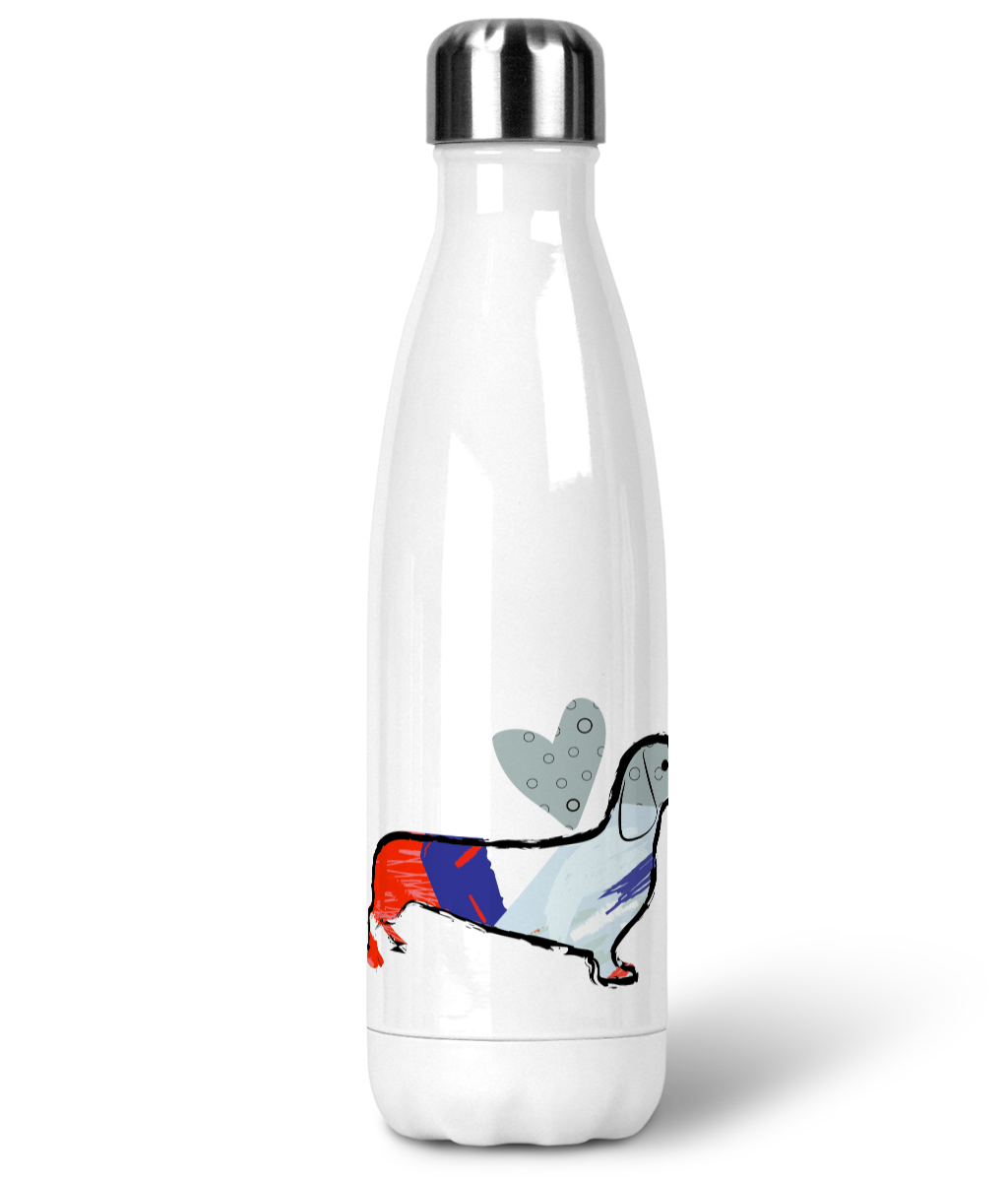 Dachshund Love Heart Premium Stainless Steel Water Bottle