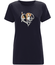 Load image into Gallery viewer, Love Beagles Semi Fitted Organic Cotton Ladies T
