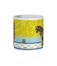 Load image into Gallery viewer, Tabby Cat and Mouse Ceramic Mug by Al Stafford

