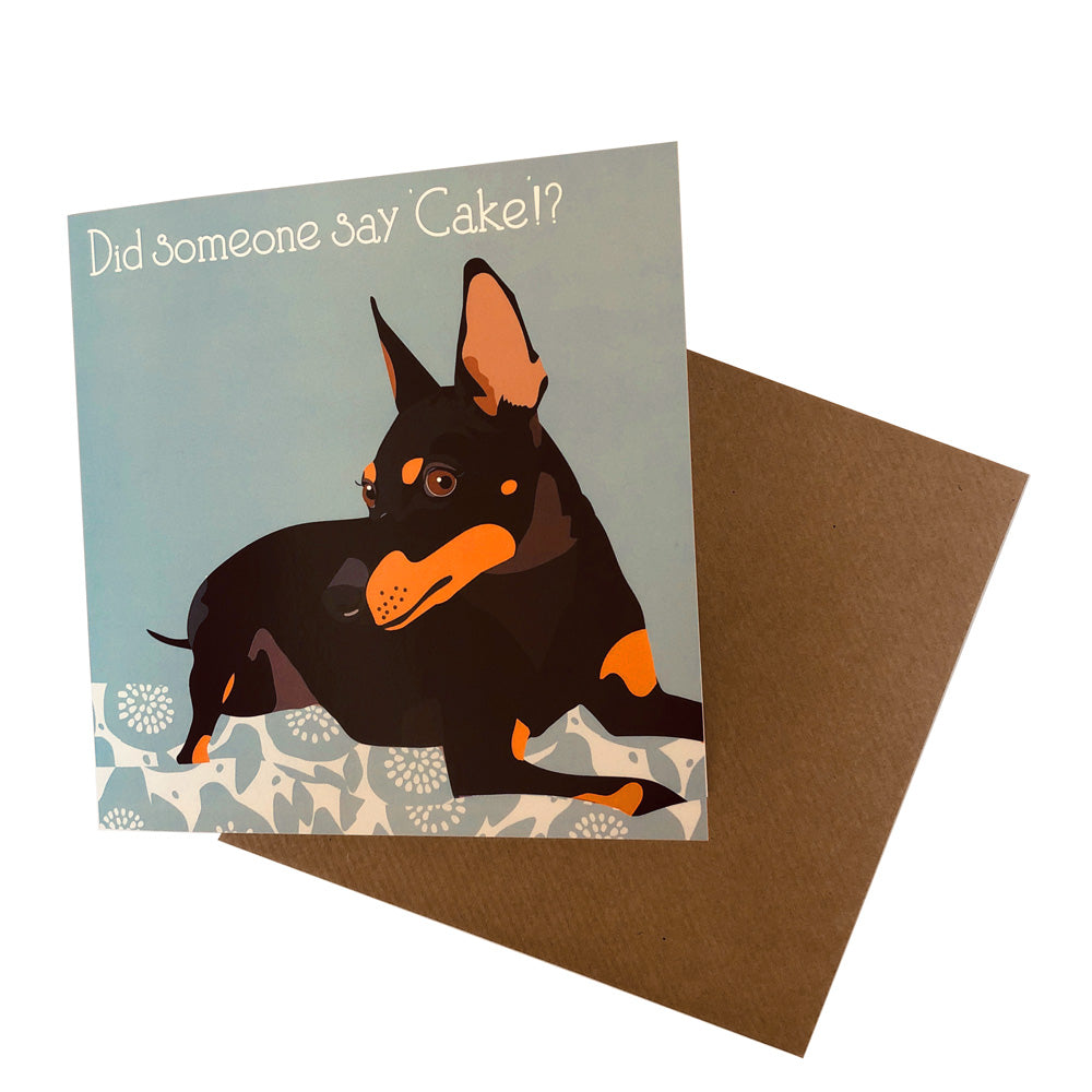 English Toy Terrier Greetings Card