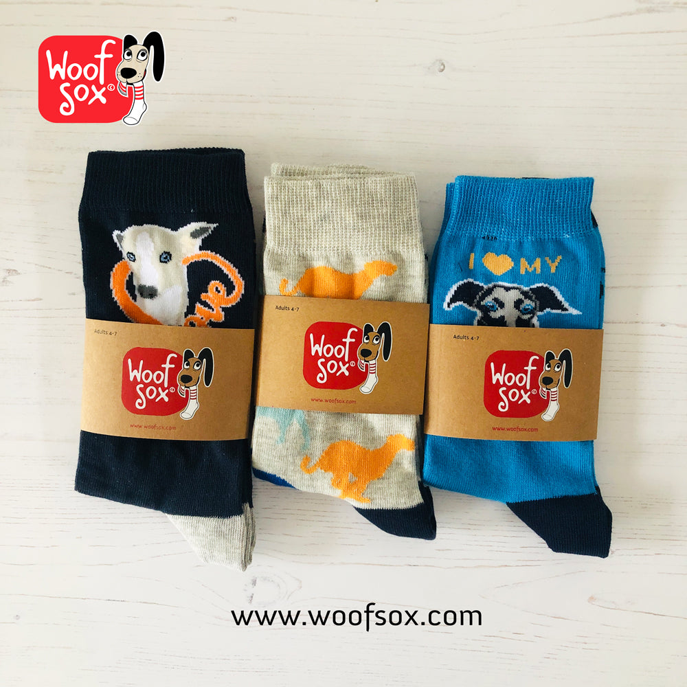 Greyhound/Whippet 3 Pack Socks
