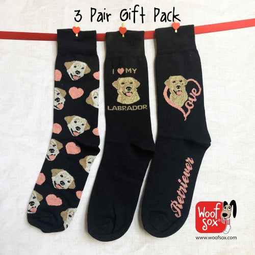 3 Pack Labrador Socks