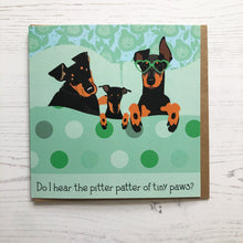 Load image into Gallery viewer, Manchester Terrier Greetings Card - New Baby / Puppy
