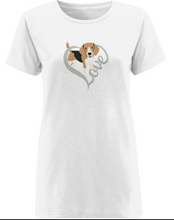 Load image into Gallery viewer, Semi Fitted Organic Cotton Love Beagle T
