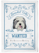 Load image into Gallery viewer, Cotton Tea Towel featuring the Bearded Collie
