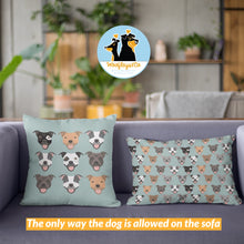 Load image into Gallery viewer, Staffie Rectangular Cushion in Dove Grey
