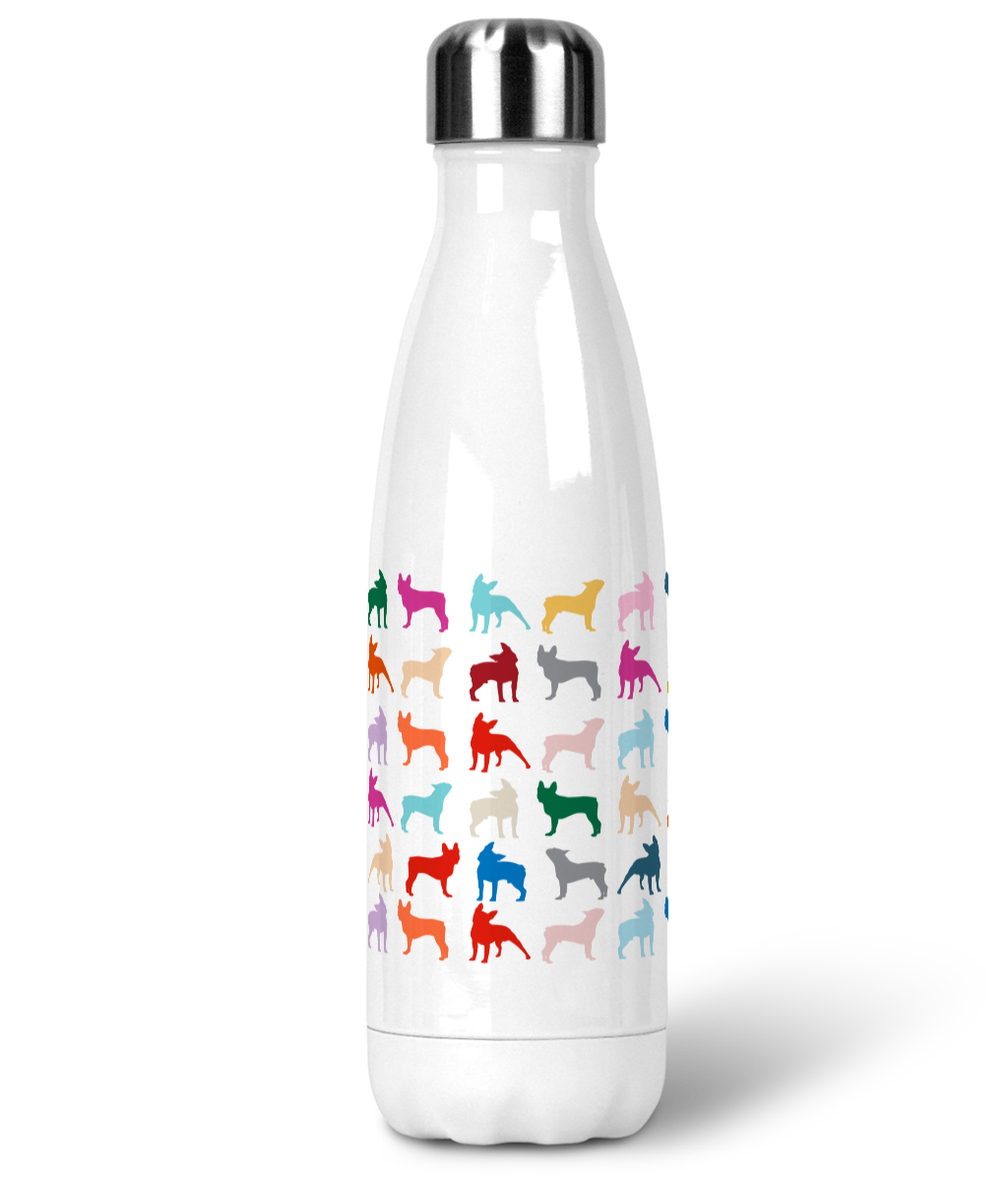Rainbow Boston Terrier Premium Stainless Steel Water Bottle