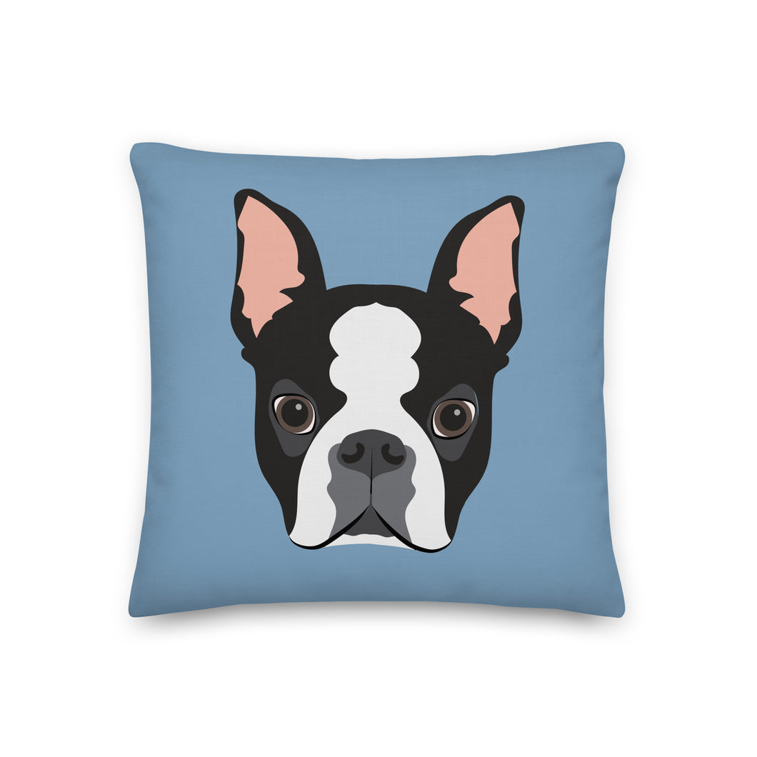 Reversible Boston Terrier Cushion