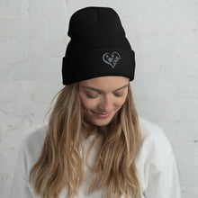 Load image into Gallery viewer, Love Cat Embroidered Cuffed Beanie
