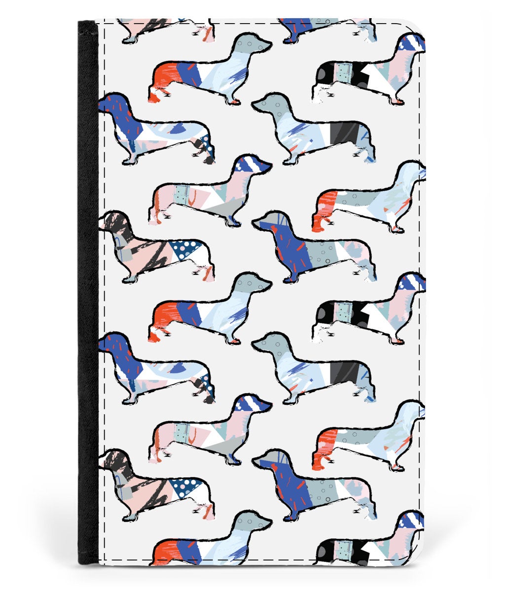 Dachsund Abstract Design Passport Cover